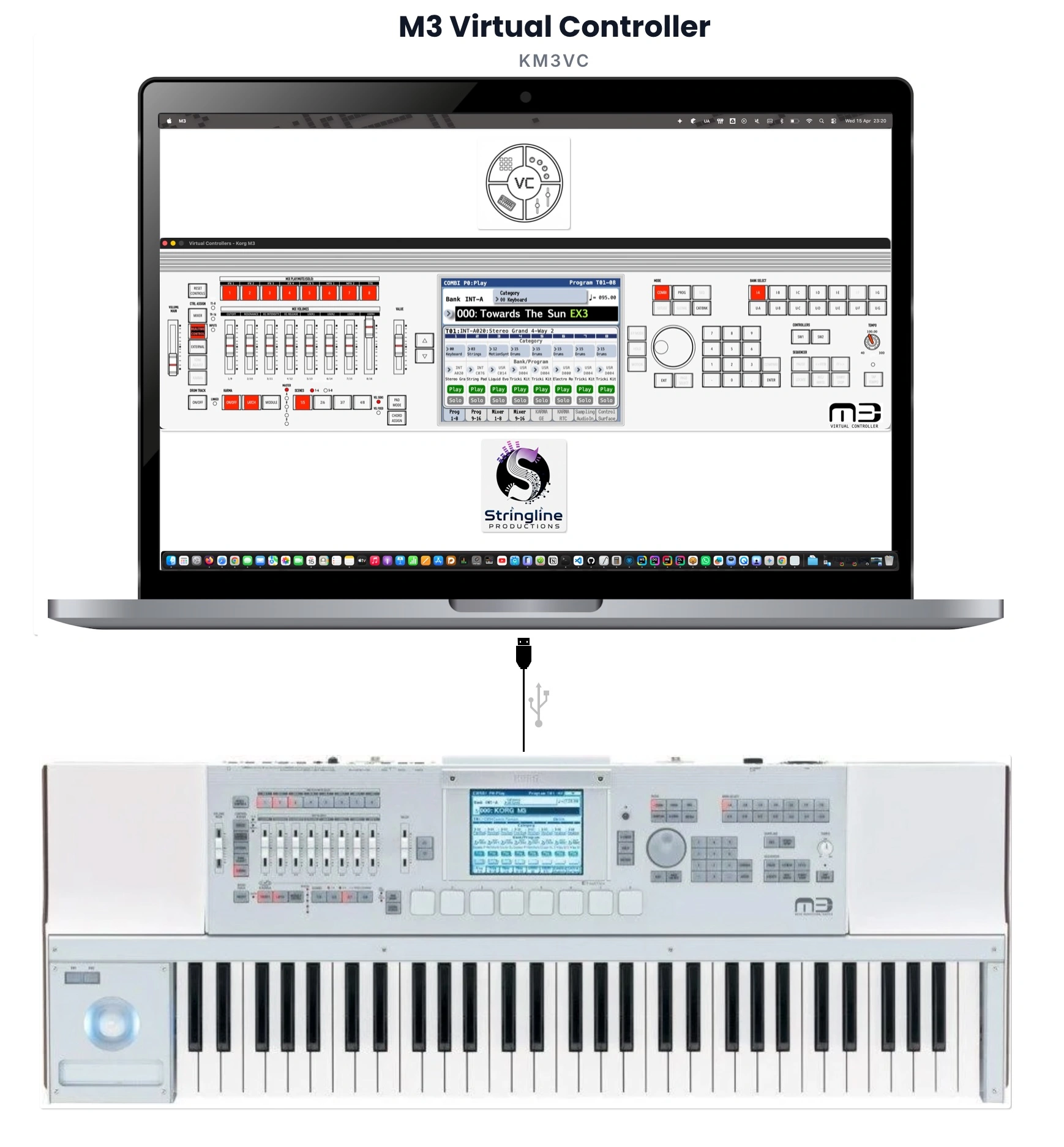 Connecting KM3VC to Korg M3